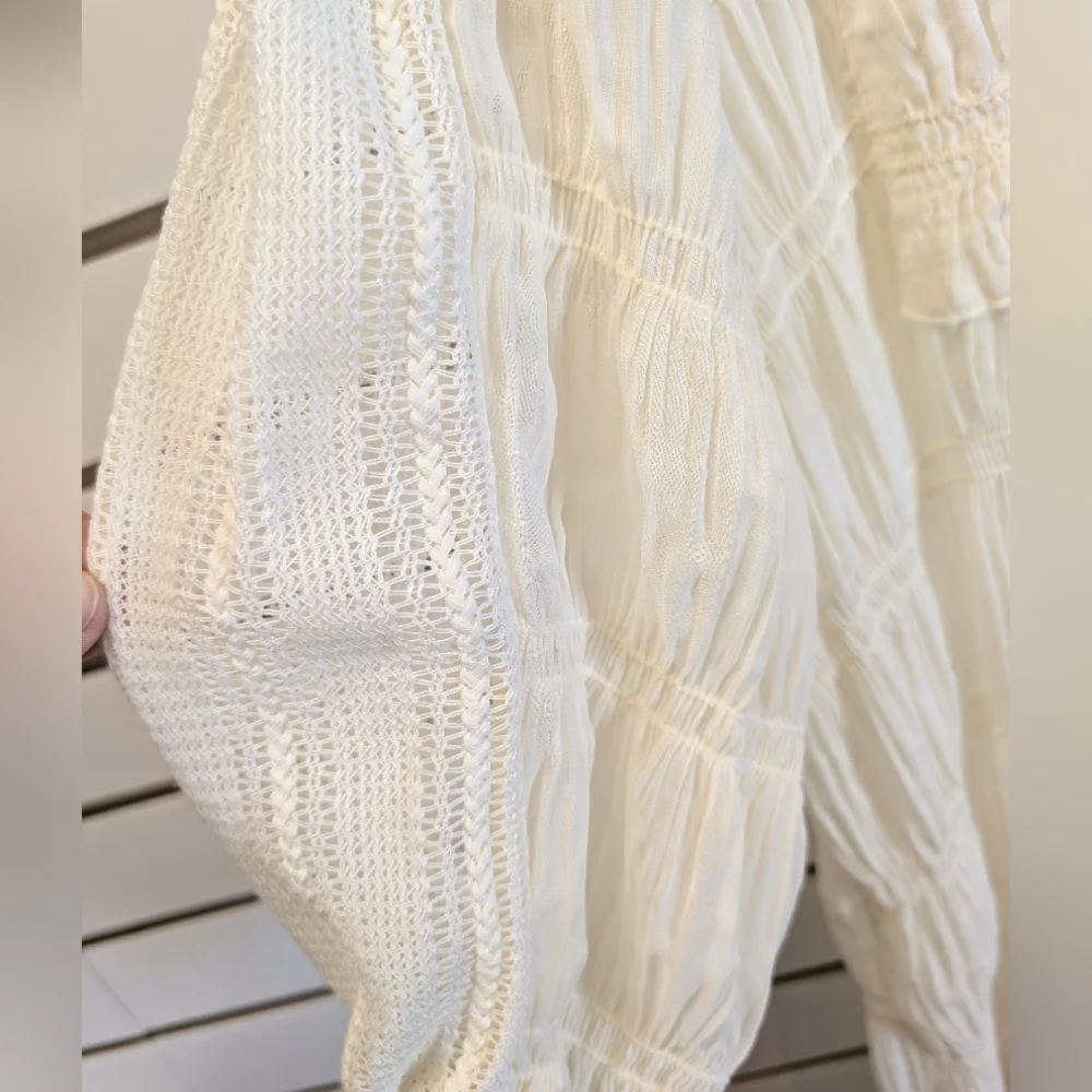 POL Long Ivory Button Front Smoked Cardigan Duster Size S/M NWT! - Picture 4 of 10